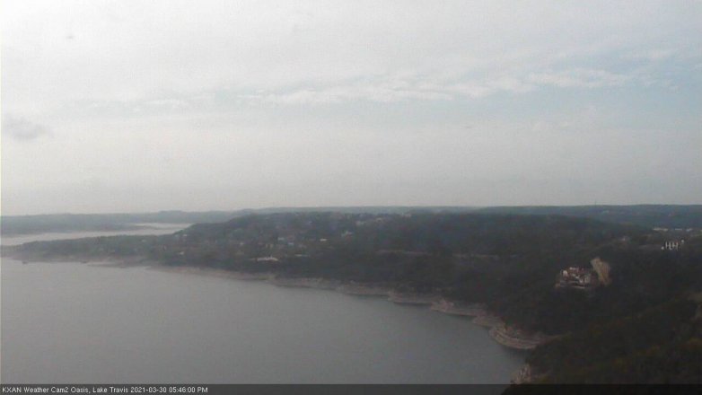 Lake Travis webcam, March 30, 2021 5:45 PM CT