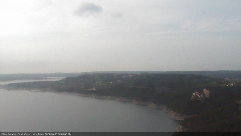 Lake Travis webcam, March 30, 2021 6:00 PM CT