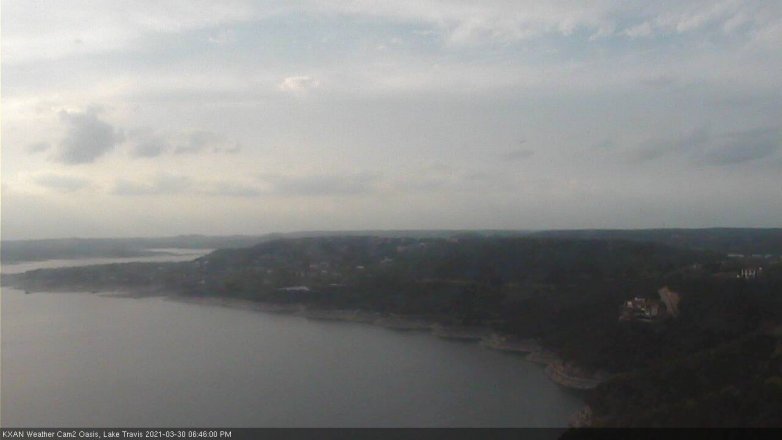Lake Travis webcam, March 30, 2021 6:45 PM CT