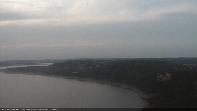 Lake Travis webcam, March 30, 2021 7:00 PM CT