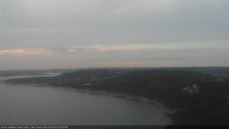 Lake Travis webcam, March 30, 2021 7:25 PM CT