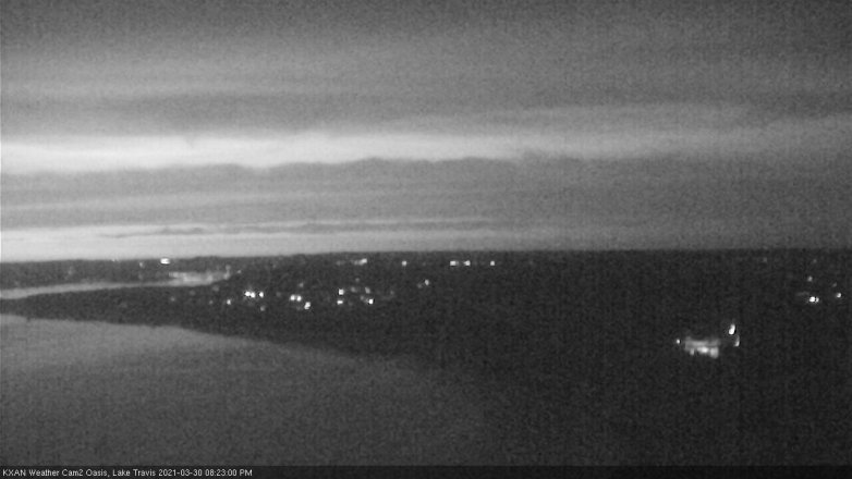 Lake Travis webcam, March 30, 2021 8:25 PM CT