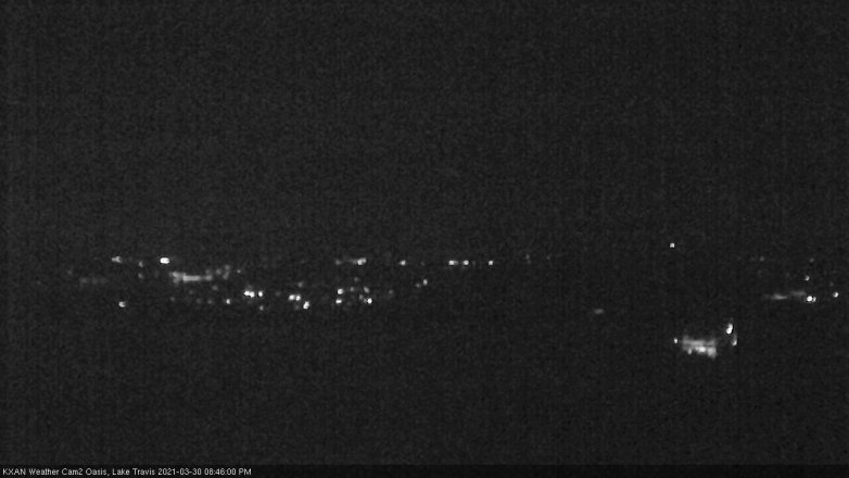 Lake Travis webcam, March 30, 2021 8:45 PM CT