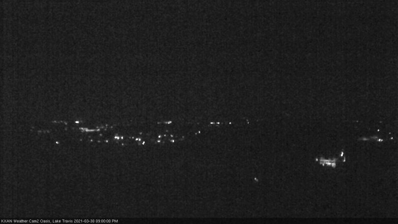 Lake Travis webcam, March 30, 2021 9:00 PM CT