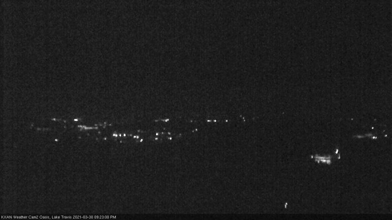 Lake Travis webcam, March 30, 2021 9:25 PM CT