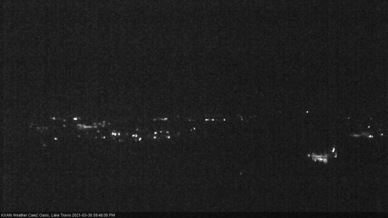 Lake Travis webcam, March 30, 2021 9:45 PM CT