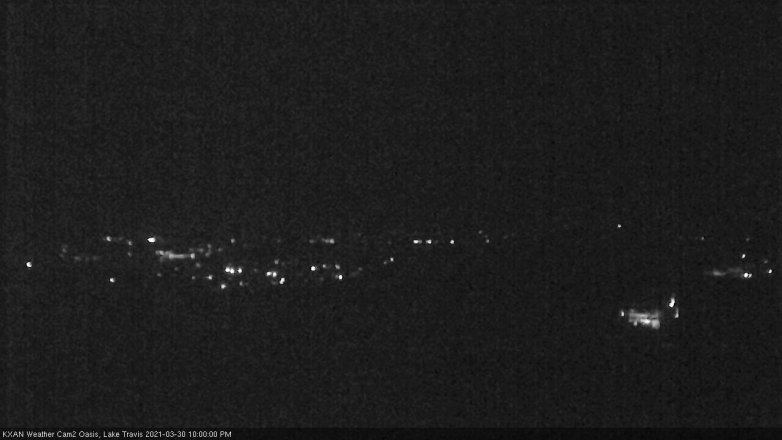 Lake Travis webcam, March 30, 2021 10:00 PM CT