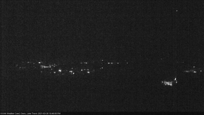 Lake Travis webcam, March 30, 2021 10:45 PM CT