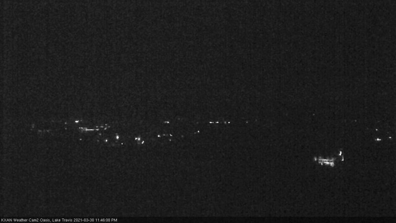 Lake Travis webcam, March 30, 2021 11:45 PM CT