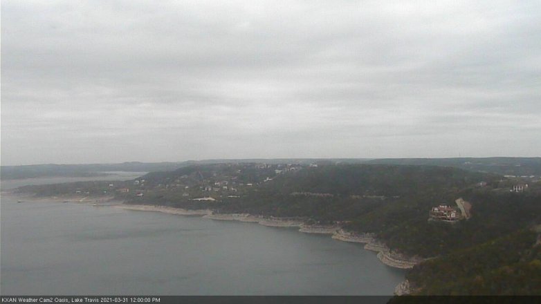 Lake Travis webcam, March 31, 2021 12:00 PM CT