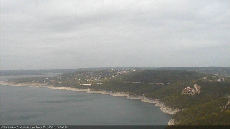 Lake Travis webcam, March 31, 2021 12:45 PM CT