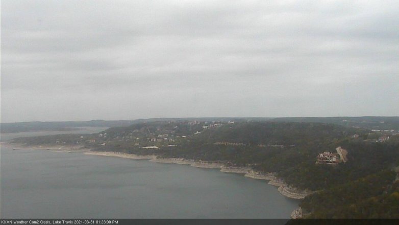 Lake Travis webcam, March 31, 2021 1:25 PM CT