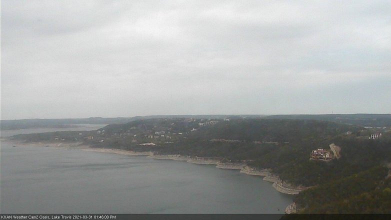 Lake Travis webcam, March 31, 2021 1:45 PM CT