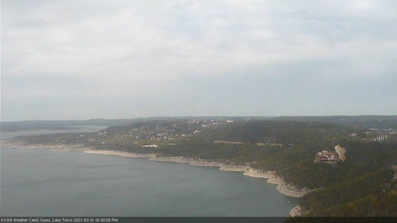 Lake Travis webcam, March 31, 2021 2:00 PM CT