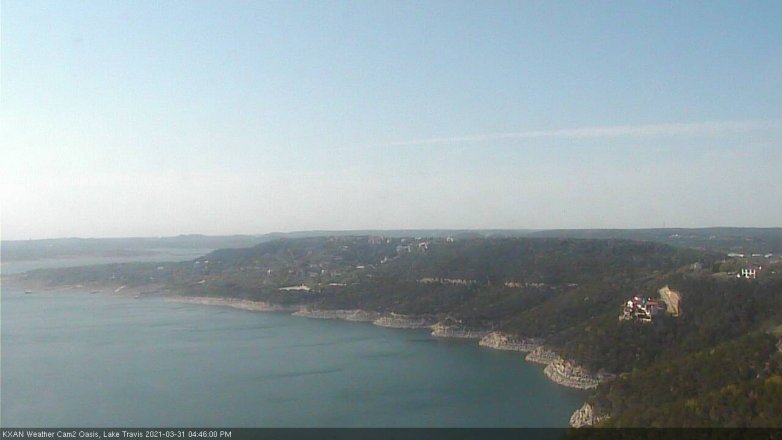 Lake Travis webcam, March 31, 2021 4:45 PM CT