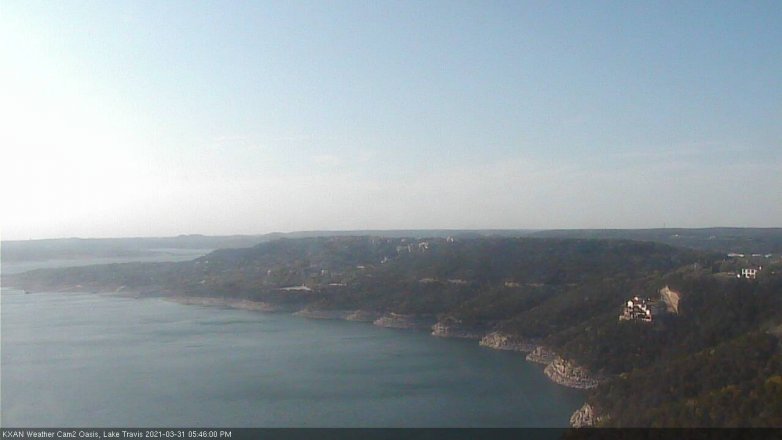 Lake Travis webcam, March 31, 2021 5:45 PM CT