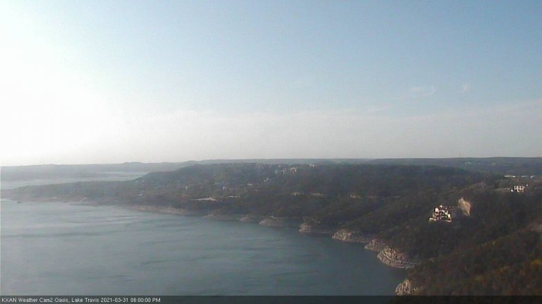 Lake Travis webcam, March 31, 2021 6:00 PM CT