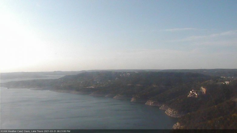 Lake Travis webcam, March 31, 2021 6:25 PM CT