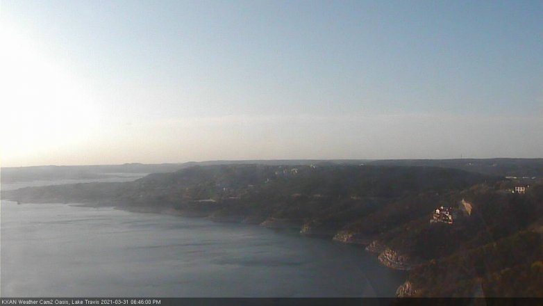 Lake Travis webcam, March 31, 2021 6:45 PM CT