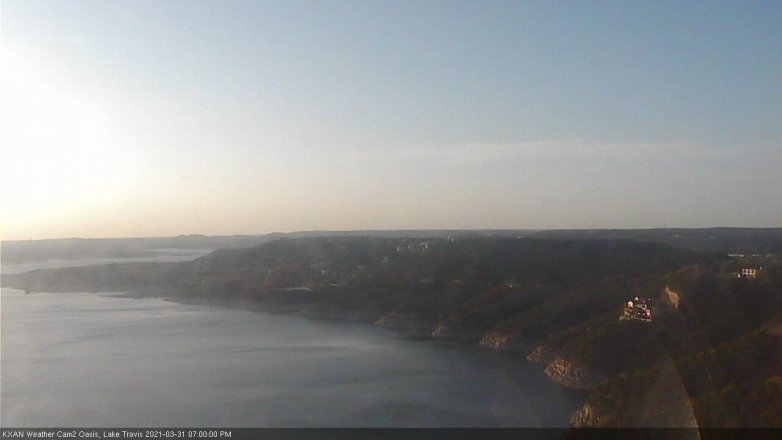 Lake Travis webcam, March 31, 2021 7:00 PM CT