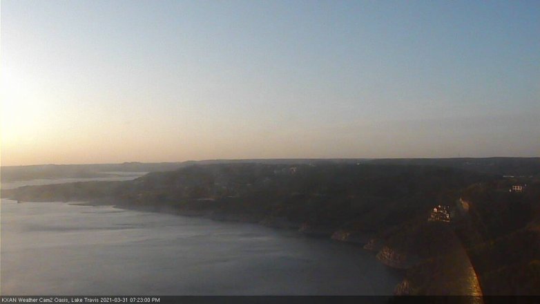 Lake Travis webcam, March 31, 2021 7:25 PM CT
