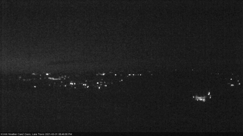 Lake Travis webcam, March 31, 2021 8:45 PM CT