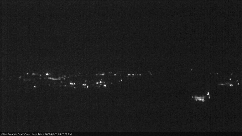 Lake Travis webcam, March 31, 2021 9:25 PM CT