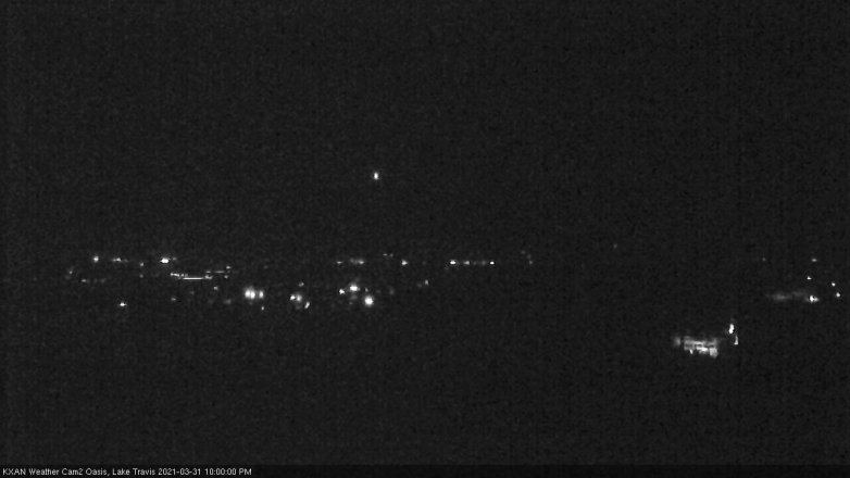 Lake Travis webcam, March 31, 2021 10:00 PM CT