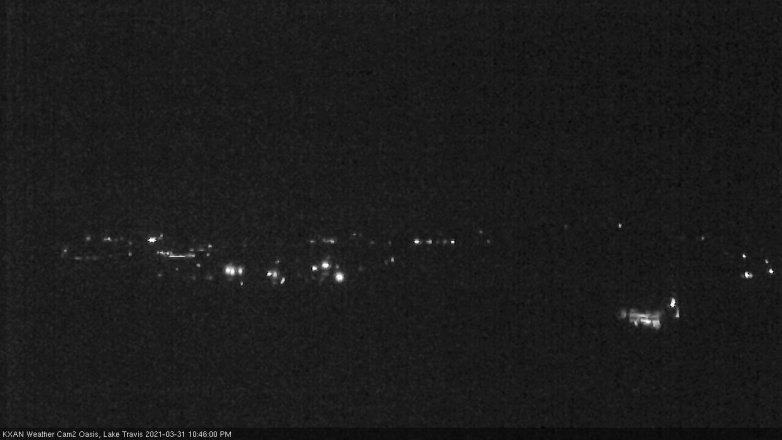 Lake Travis webcam, March 31, 2021 10:45 PM CT