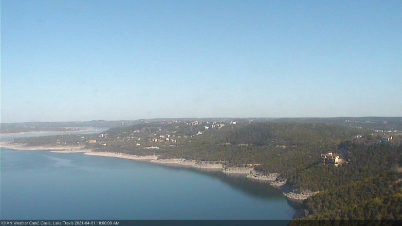 Lake Travis webcam, April 1, 2021 10:00 AM CT