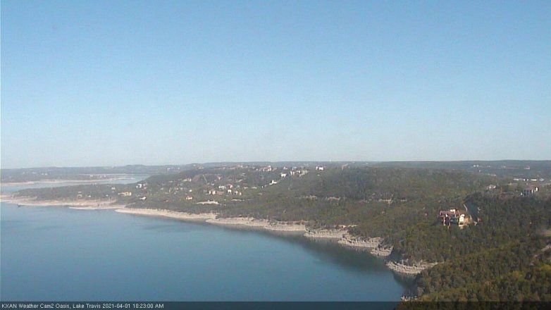 Lake Travis webcam, April 1, 2021 10:25 AM CT