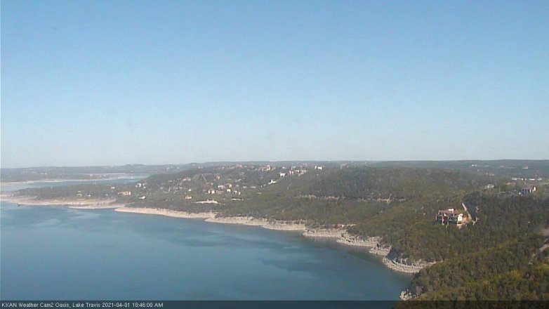 Lake Travis webcam, April 1, 2021 10:45 AM CT