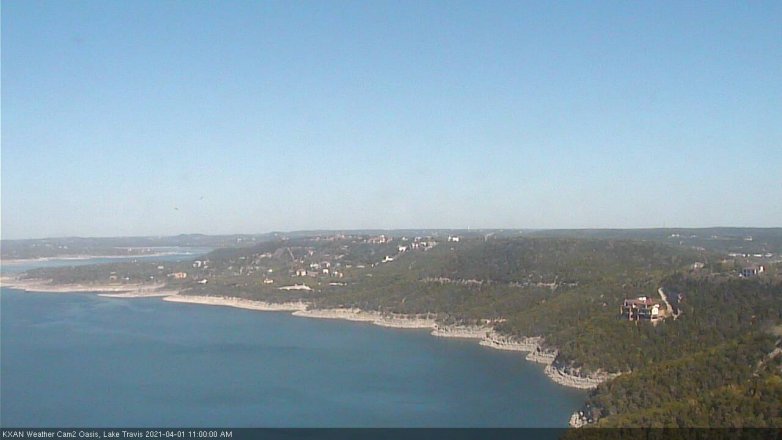 Lake Travis webcam, April 1, 2021 11:00 AM CT