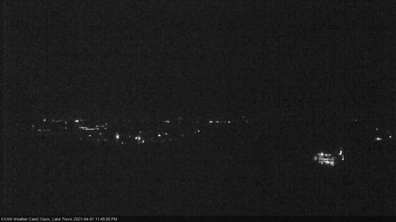 Lake Travis webcam, April 1, 2021 11:45 PM CT