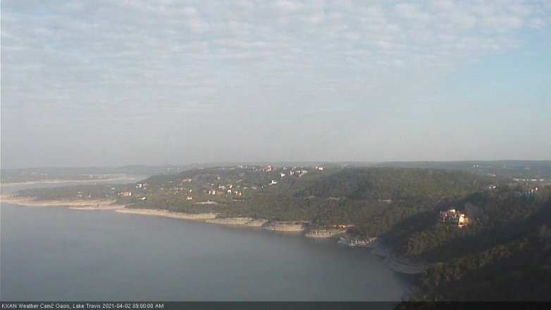 Lake Travis webcam, April 2, 2021 9:00 AM CT