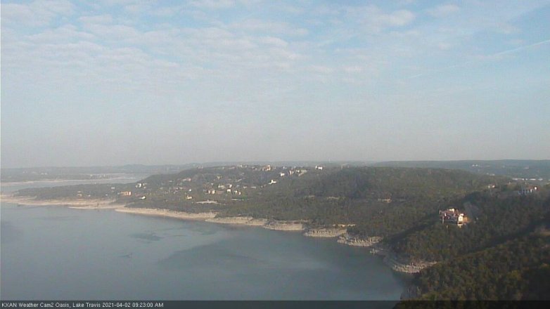 Lake Travis webcam, April 2, 2021 9:25 AM CT