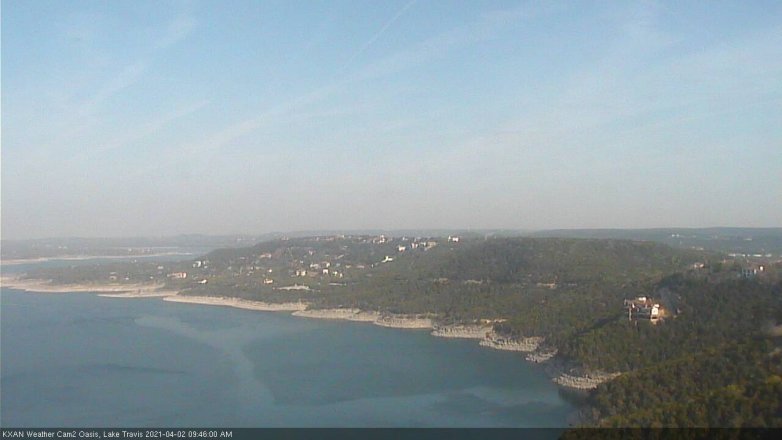 Lake Travis webcam, April 2, 2021 9:45 AM CT