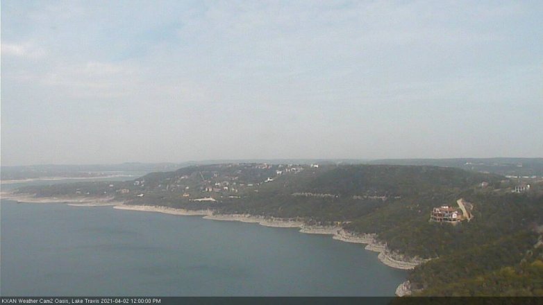 Lake Travis webcam, April 2, 2021 12:00 PM CT