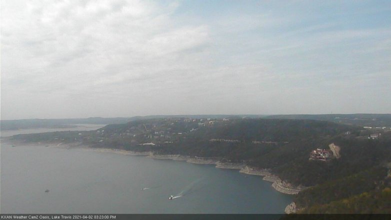 Lake Travis webcam, April 2, 2021 3:25 PM CT