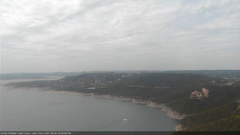 Lake Travis webcam, April 2, 2021 3:45 PM CT