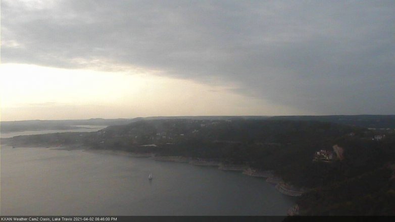 Lake Travis webcam, April 2, 2021 6:45 PM CT