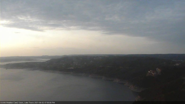 Lake Travis webcam, April 2, 2021 7:00 PM CT