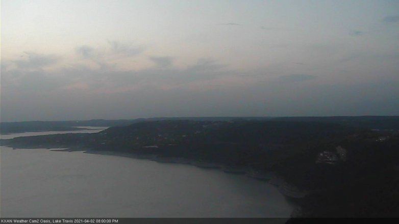Lake Travis webcam, April 2, 2021 8:00 PM CT