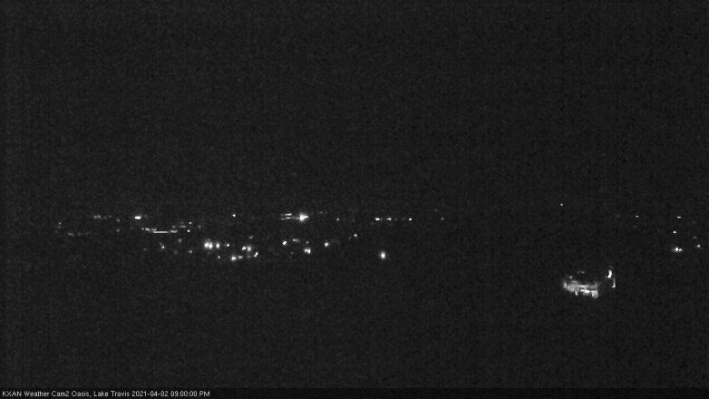 Lake Travis webcam, April 2, 2021 9:00 PM CT