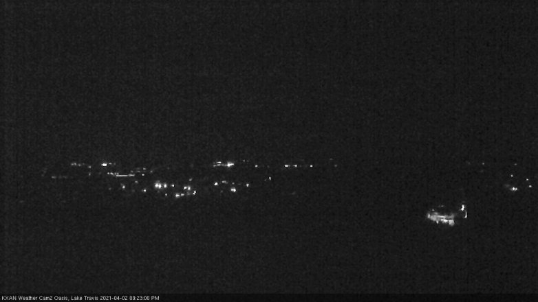 Lake Travis webcam, April 2, 2021 9:25 PM CT