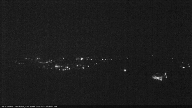 Lake Travis webcam, April 2, 2021 9:45 PM CT