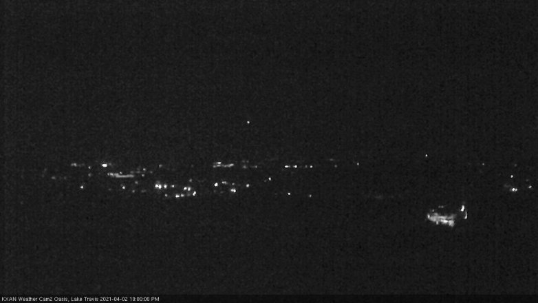 Lake Travis webcam, April 2, 2021 10:00 PM CT