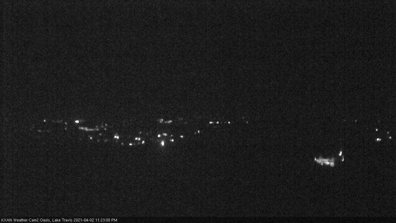 Lake Travis webcam, April 2, 2021 11:25 PM CT