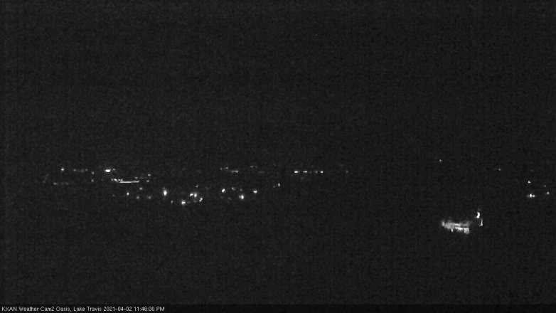 Lake Travis webcam, April 2, 2021 11:45 PM CT