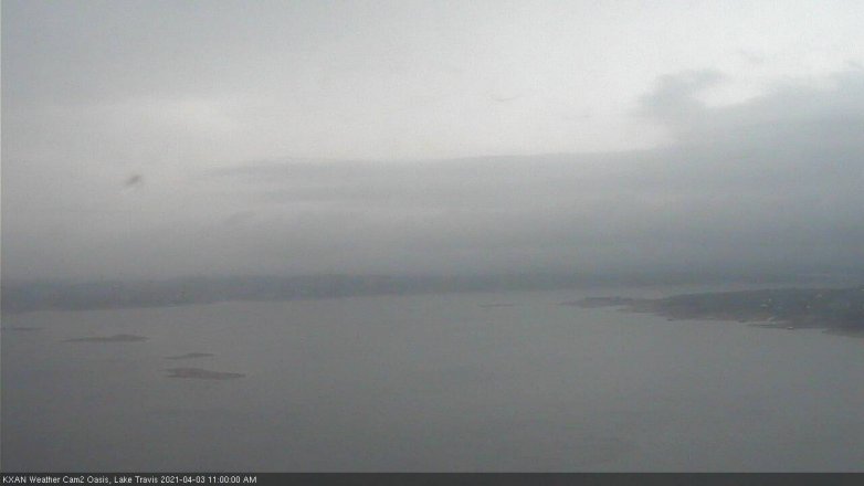 Lake Travis webcam, April 3, 2021 11:00 AM CT